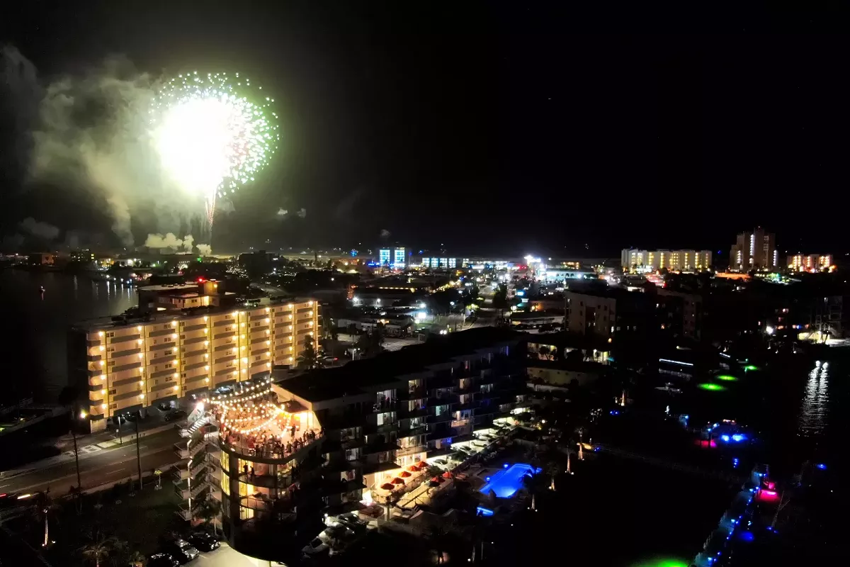 FUSION Resort Treasure Island Rooftop Fireworks