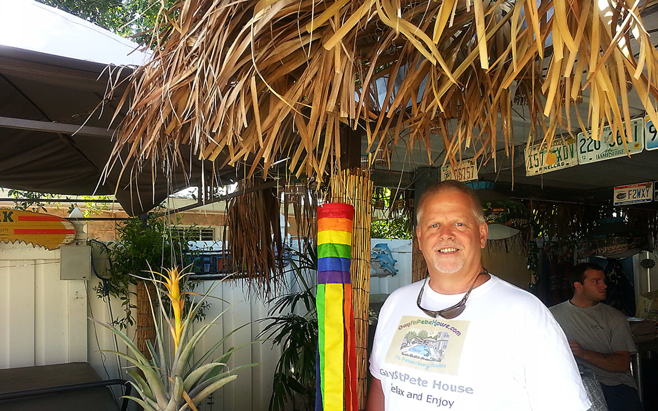 HOUSE PROUD: Brian Longstreth, proprietor of Gay St. Pete House and a Historic Kenwood pioneer.