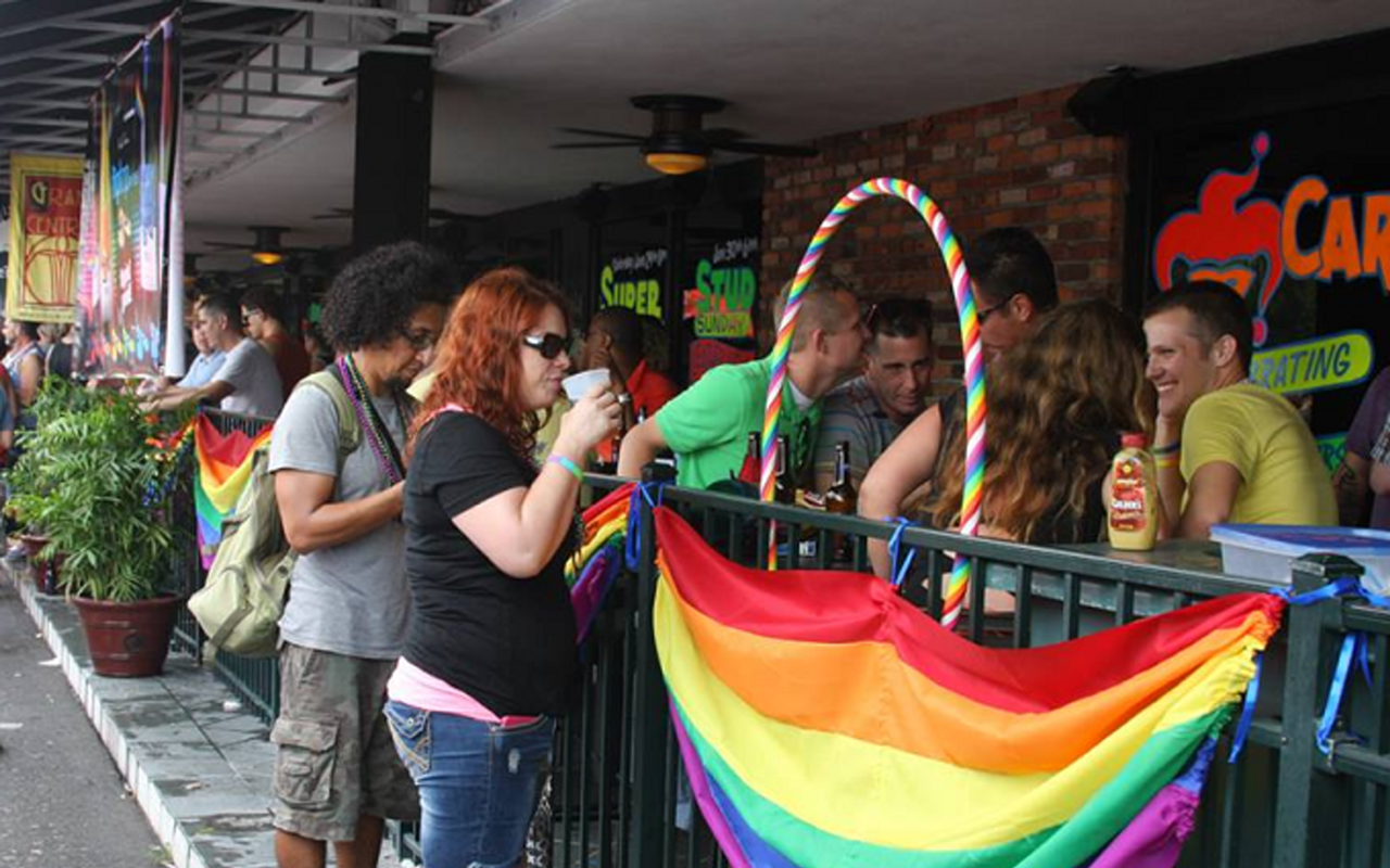 An LGBT stalwart, Georgie's is near the start of the St. Pete Pride Parade.
