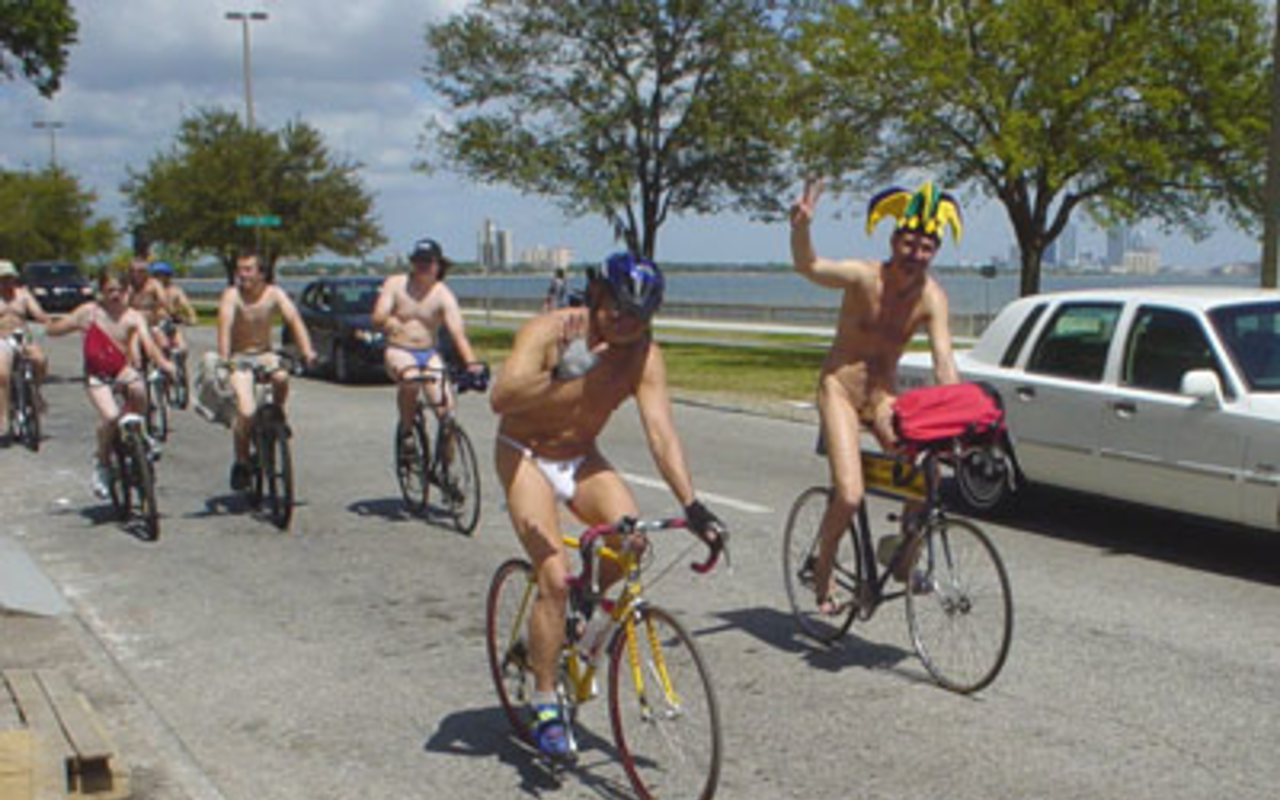 THEN AGAIN, MAYBE SPANDEX IS OK: The author doesn't mention whether the Naked Bike Ride is annoying, too.