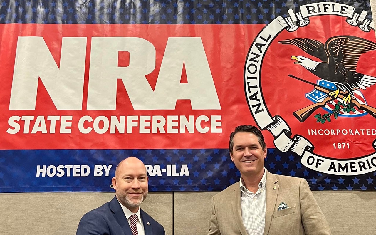 Cord Byrd (right) at an NRA conference last April.
