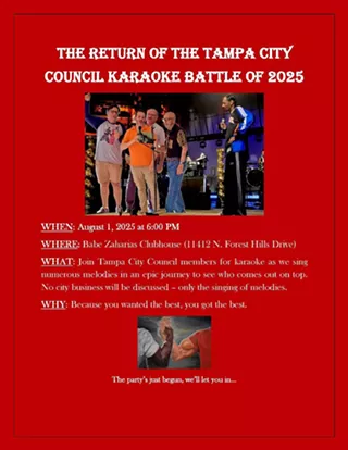Flyer invitation from the Tampacrats.