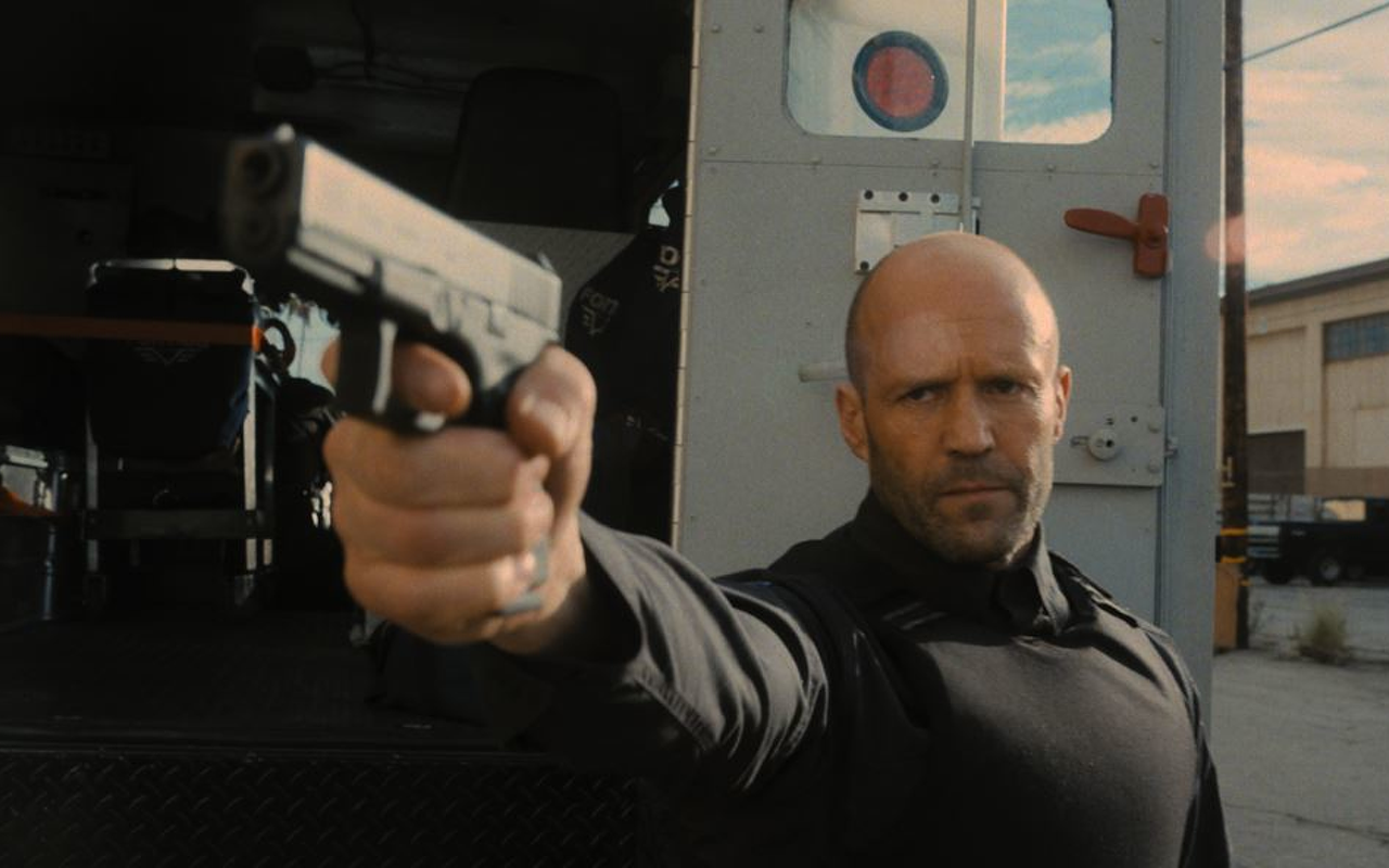 Jason Statham does his best Jason Statham-y scowl for almost two full hours in "Wrath of Man"