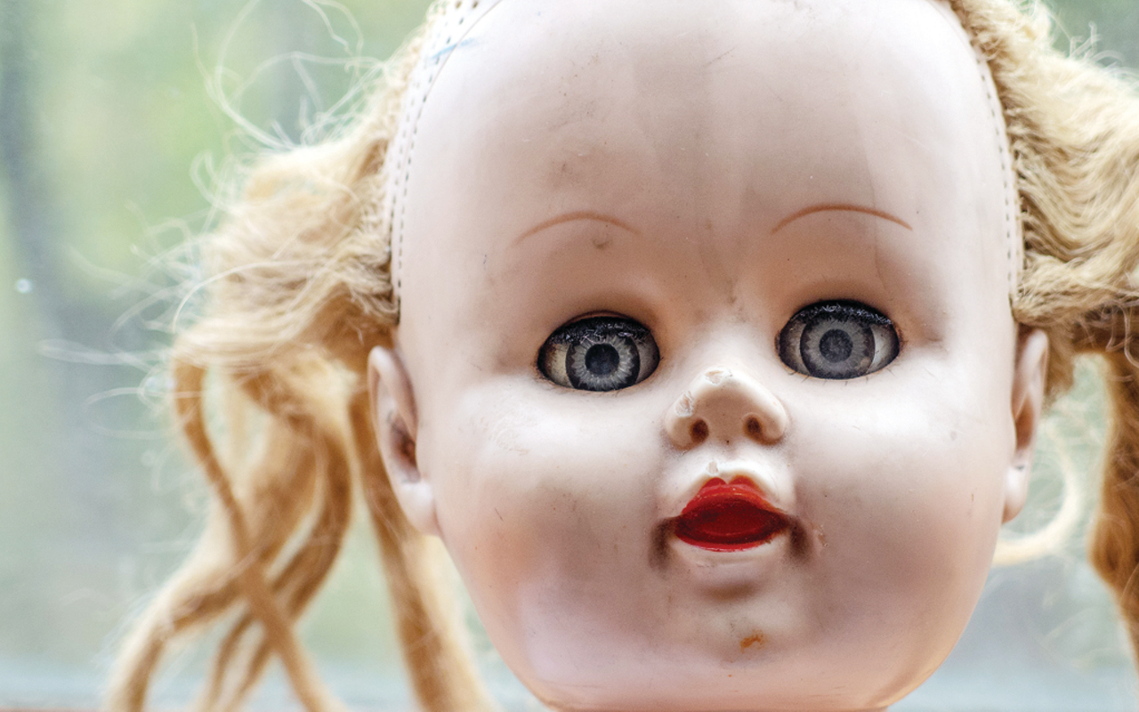 SMOKY EYES: Creepy dolls can’t hold a candle to fog machines for this girl.
