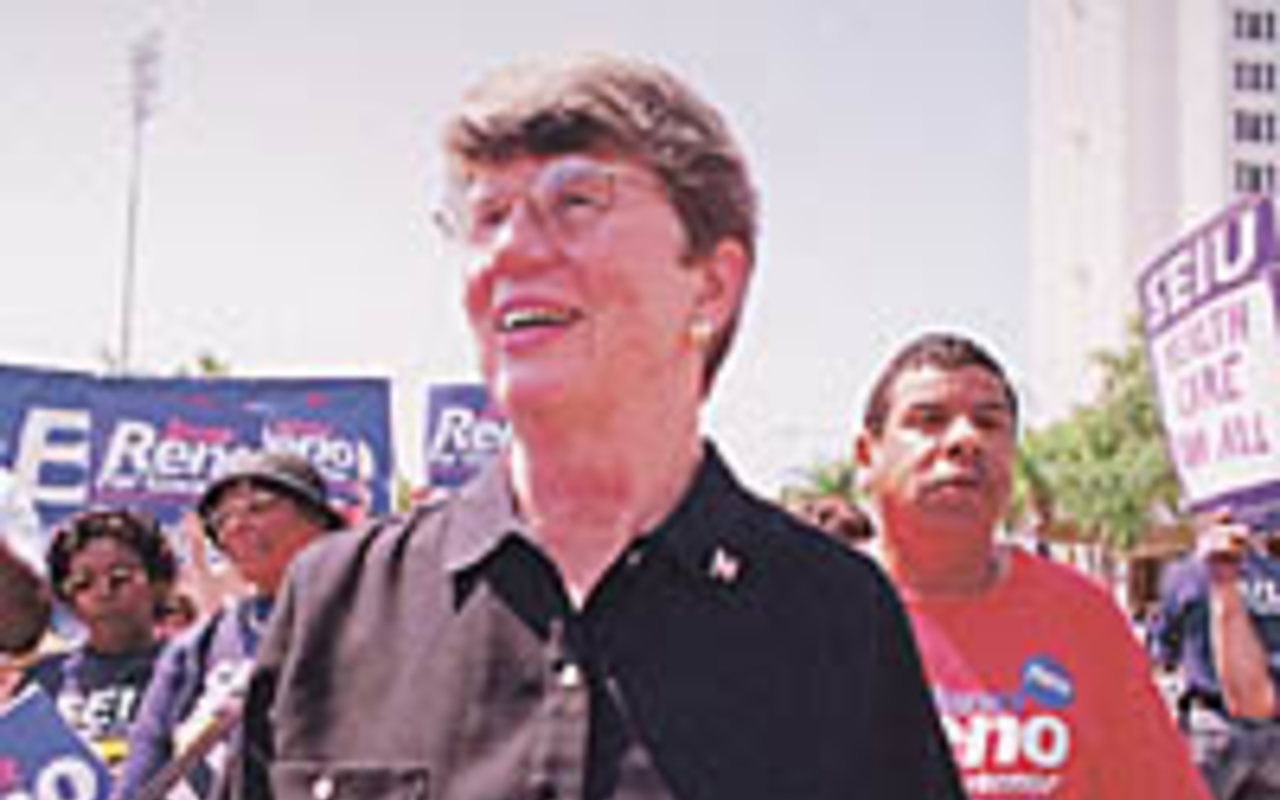 When asked what she could do to improve health care 
    in Florida if elected, gubernatorial candidate Janet 
    Reno criticized Gov. Jeb Bush for returning $31-million 
    in CHIP (Children's Health Insurance Program) money 
    that could have been used for kid's health insurance 
    and conceded that any real change has to come from 
    Washington.