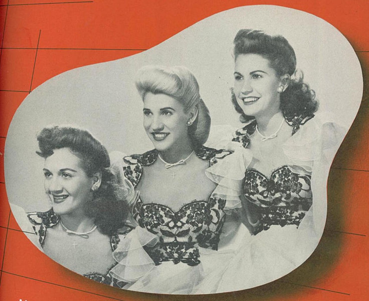 The Andrews Sisters &#151; "Rum and Coca-Cola"
Birthed in 1940s Trinidad by Lord Invader and Lionel Belasco, this song was popularized by three sisters from Minnesota and features not-so-savory allusions to prostitution.
Photo via promotional billboard (Creative Commons)