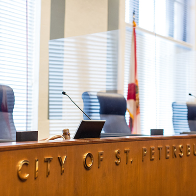 City Council Chambers in St. Petersburg, Florida.