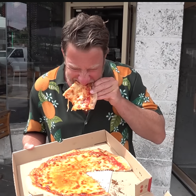 Venezia Italian Restaurant (6.7)373 St Armands Cir., Sarasota,“A little on the floppy side,” Portnoy remarked as he moved across Sarasota.Photo via One Bite Pizza Reviews/YouTube (screengrab by Creative Loafing Tampa Bay)