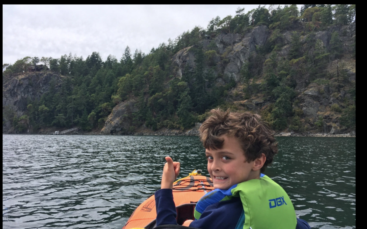 My son's spent the summer paddling in lakes, fishing and sleeping under the stars. Good luck with that, whoever-his-teacher-is!