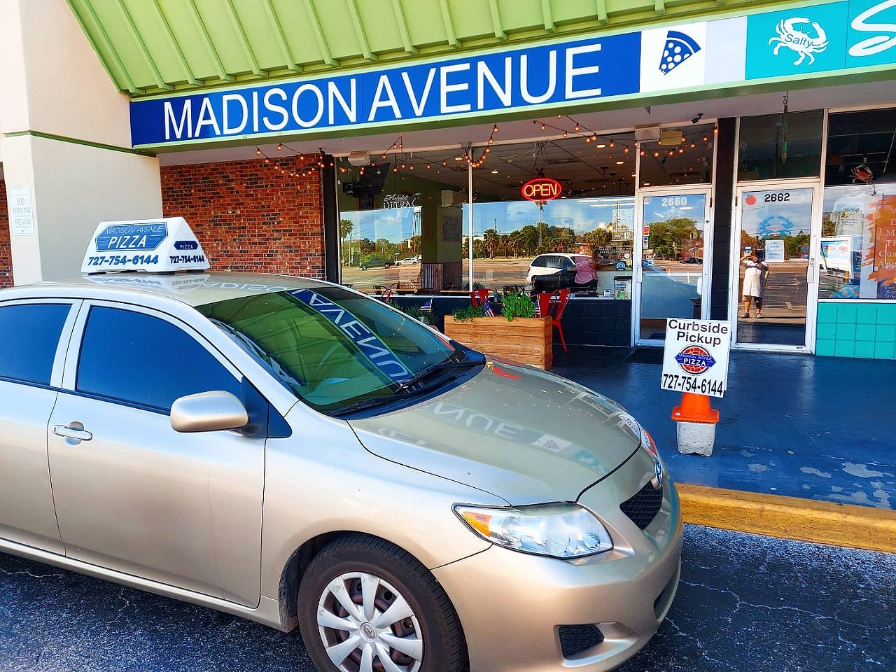 Madison Avenue Pizza
2660 Bayshore Blvd., Dunedin. 727-754-6144
Madison Avenue Pizza, which is participating in Tampa Bay Pizza Week, is still offering curbside pickup and contactless delivery. The restaurant is also offering a $10 deal for a 12-inch Cuban pizza.
Photo via  Madison Avenue Pizza&#146;s Facebook