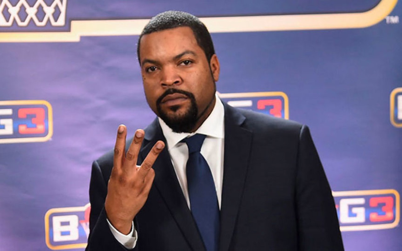 Ice Cube, of hip-hop legend status, is also known to rap impromptu during halftime of the Big3 games.