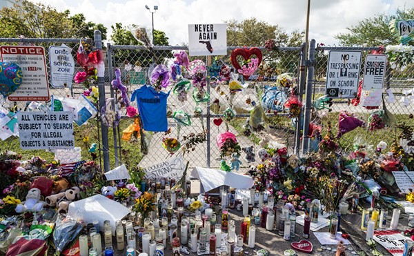 Memorial of Marjory Stoneman Douglas High School shooting.