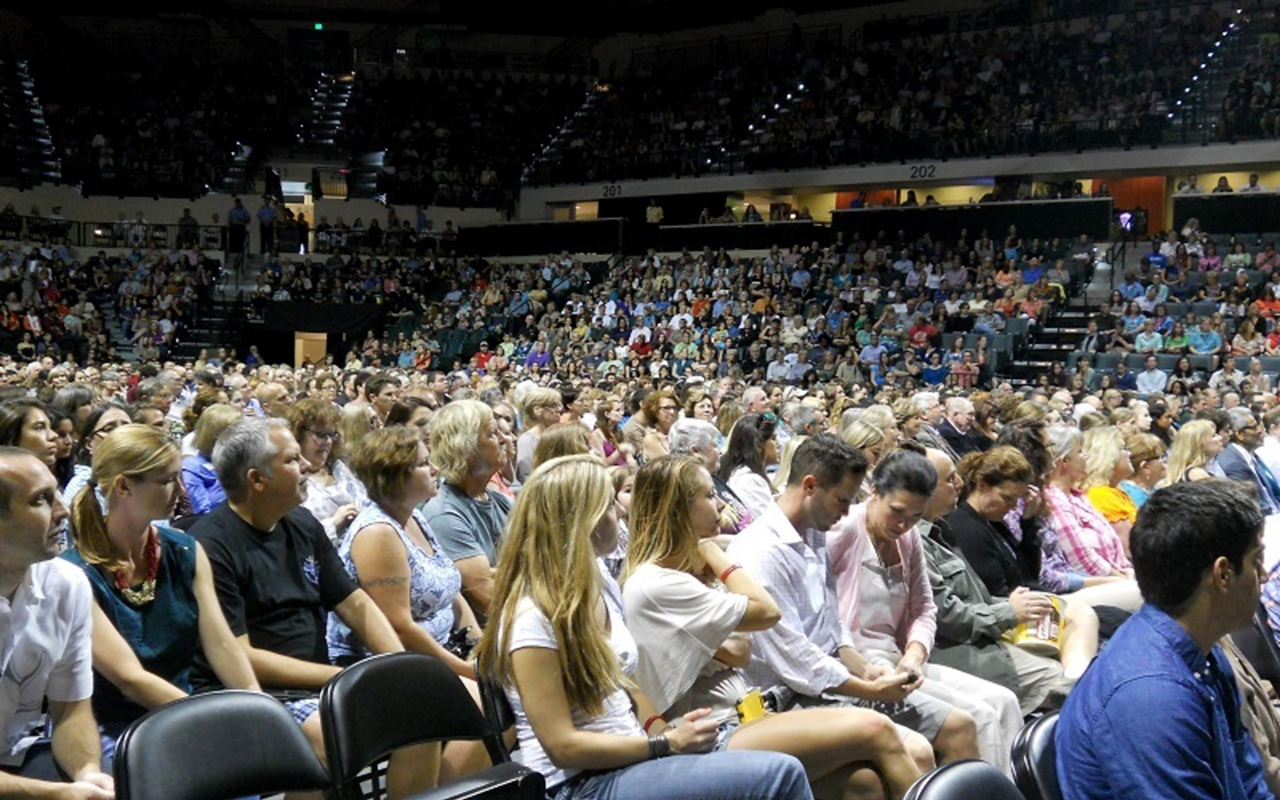 Students, teachers, community members and university staff filled the USF Sun Dome for Jane Goodall's lecture Tuesday.