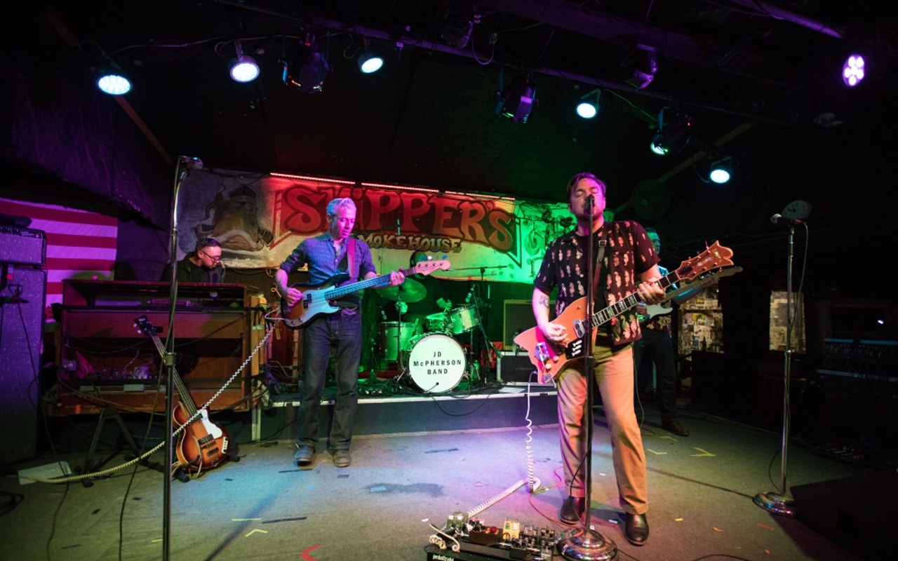 JD McPherson plays Skipper’s Smokehouse in Tampa, Florida on February 22, 2019.