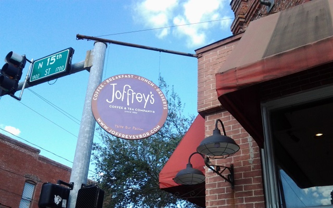 Ybor City's Joffrey's Coffee & Tea Company, which opened at the Centro Ybor Complex in 2009, relocated to a bigger building at North 15th Street and East Eighth Avenue.