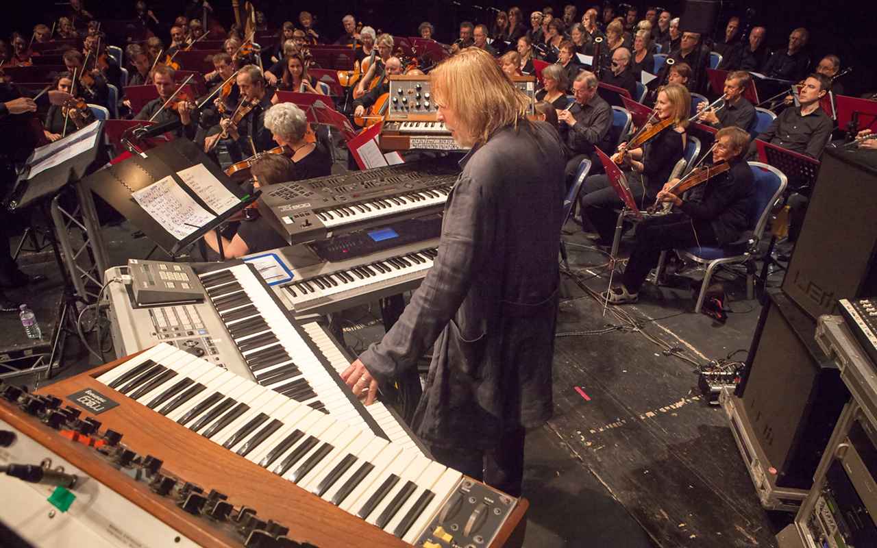 Rick Wakeman, who plays with ARW at Clearwater's Ruth Eckerd Hall on Friday.