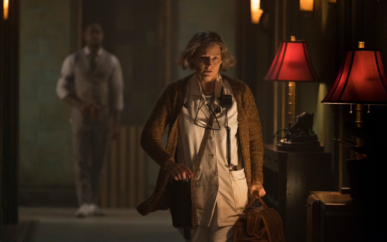 Jodie Fosters returns to the big-screen as The Nurse, who operates a secret hospital for criminals, in Hotel Artemis, a wonderfully pulpy shoot-em-up.