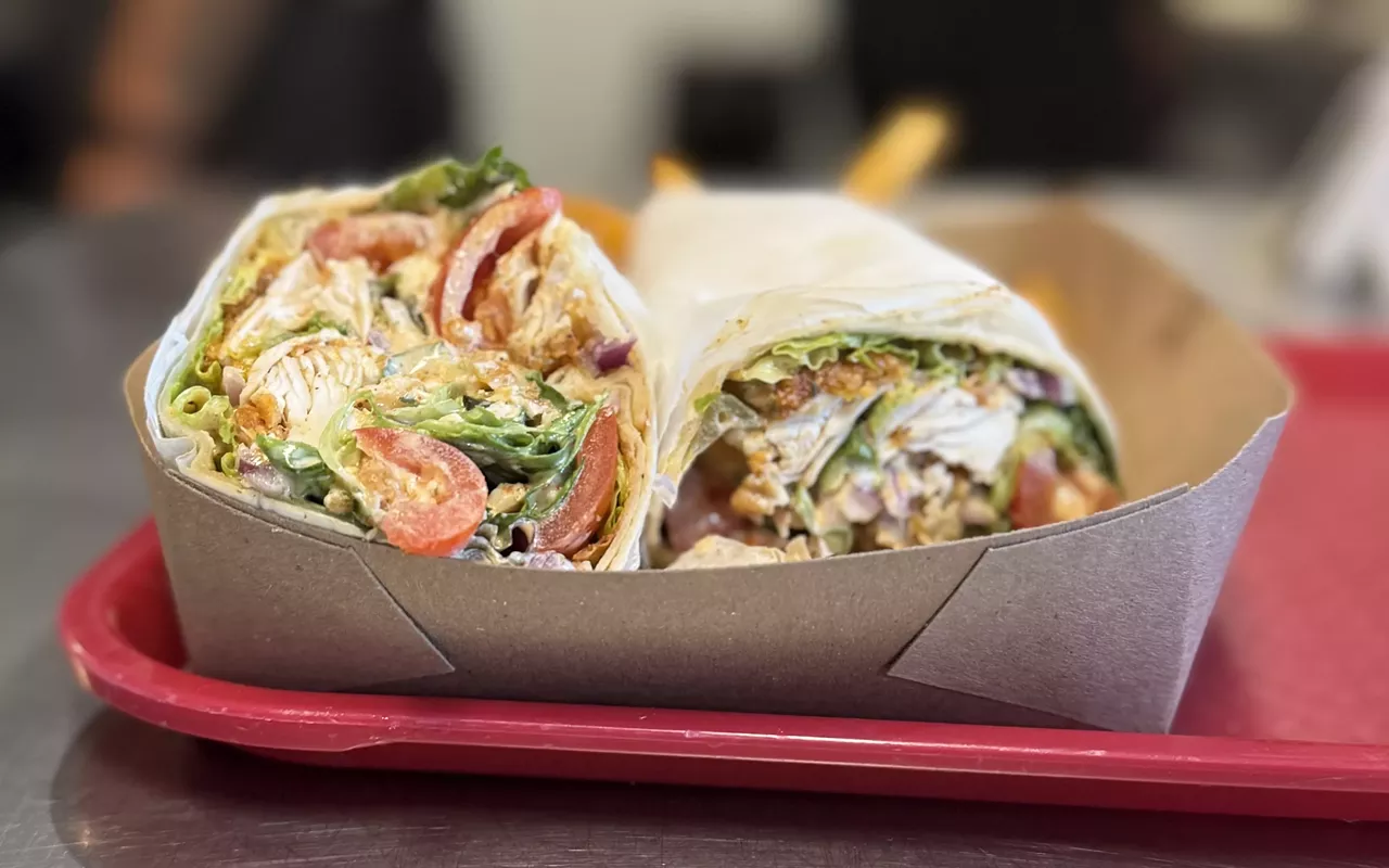 King of the Coop's "It's a Wrap," part of the new menu at its Seminole Heights location that opened in April, 2025 in Tampa, Florida.