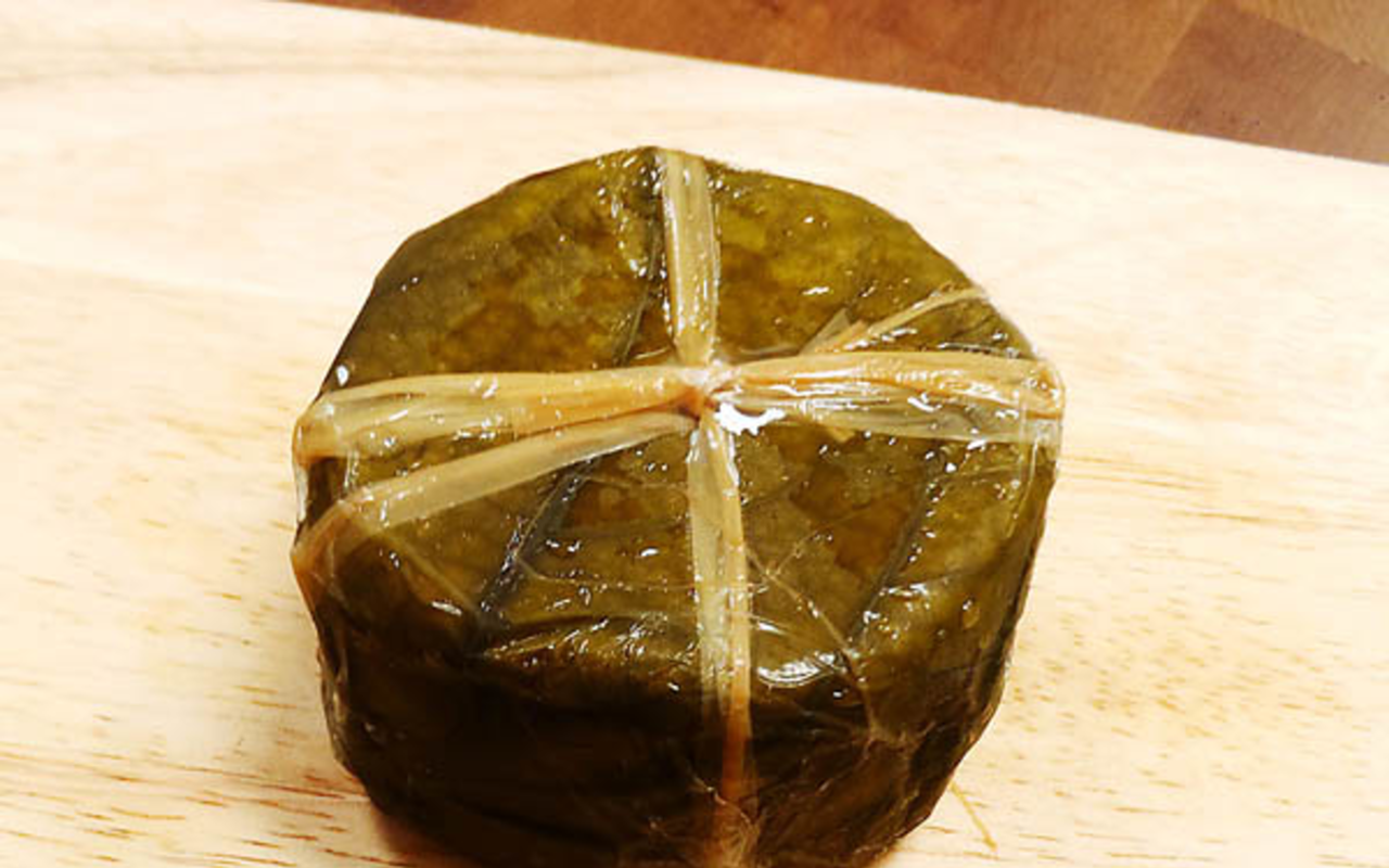 Hoja Santa is a beautiful chèvre wrapped in a velvety Mexican hoja santa leaf.