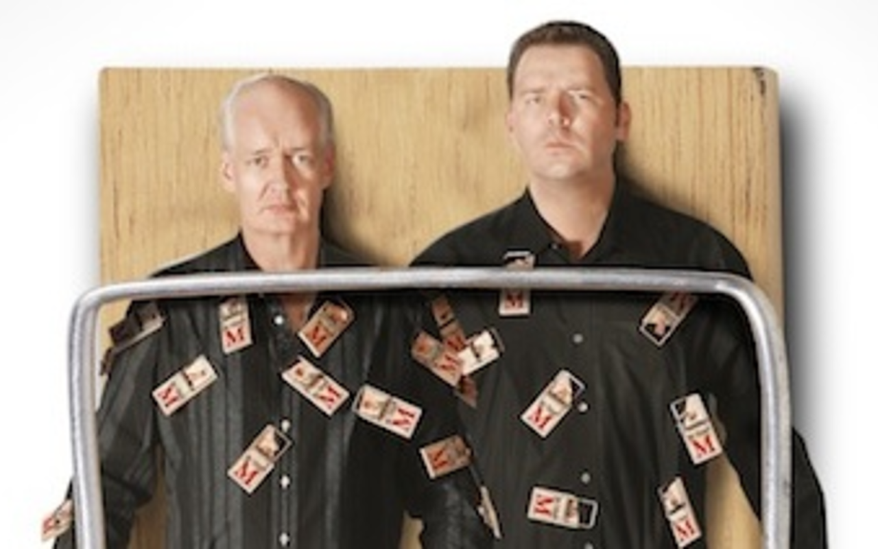 TRAPPED IN TAMPA BAY: From left, Colin Mochrie and Brad Sherwood headline the Mahaffey Theater this Sunday.