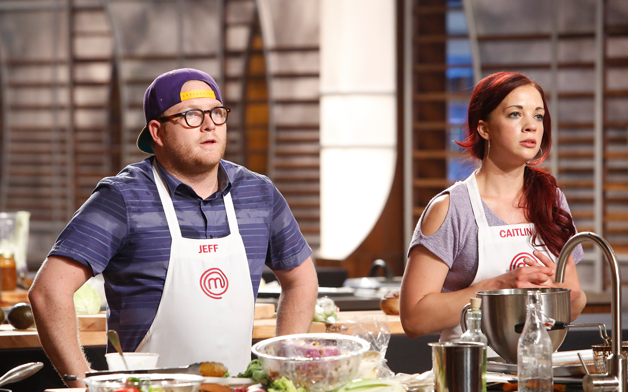 Oh, sure, MasterChef. Take their photo during a ridiculously difficult tag-team challenge.