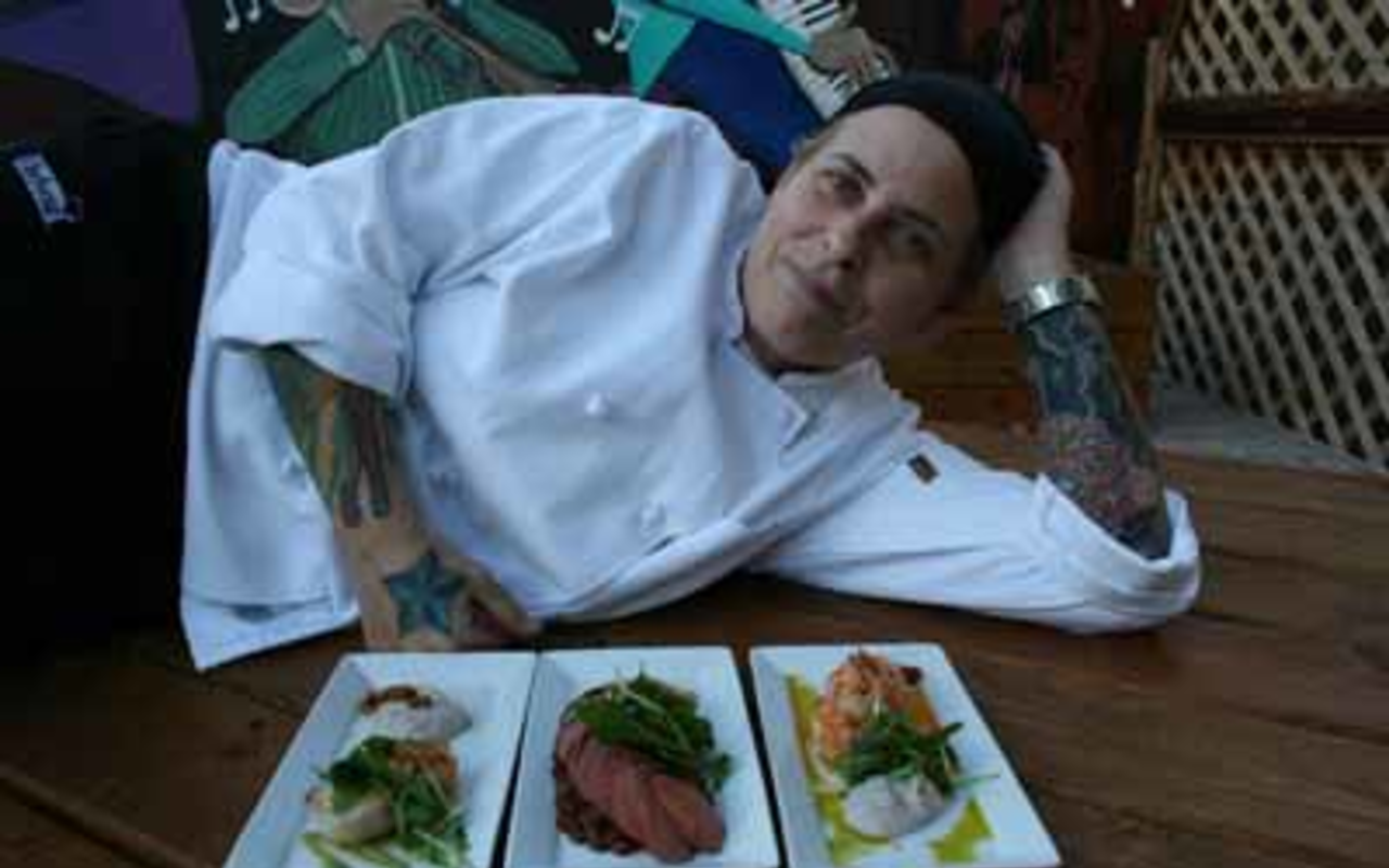 THE INKING MAN'S CHEF: You can't miss Chef Domenica Macchia's expert touch (or her tattoos) at MJ's Martini Jazz Lounge.