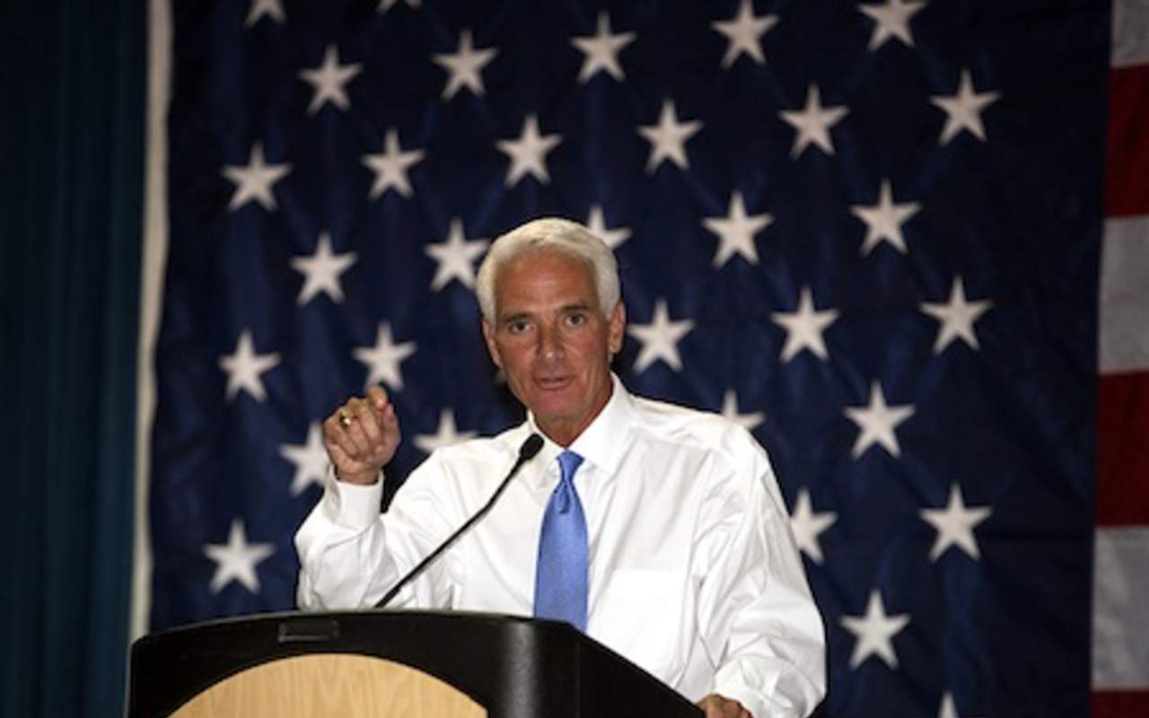 Crist in May, 2013 at the Kennedy/King Dinner in Tampa.