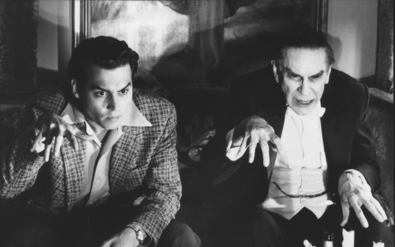 Johnny Depp (L) and Landau in ‘Ed Wood’ which screens at Green Light Cinema in St. Petersburg, Florida on Sept. 19, 2024.