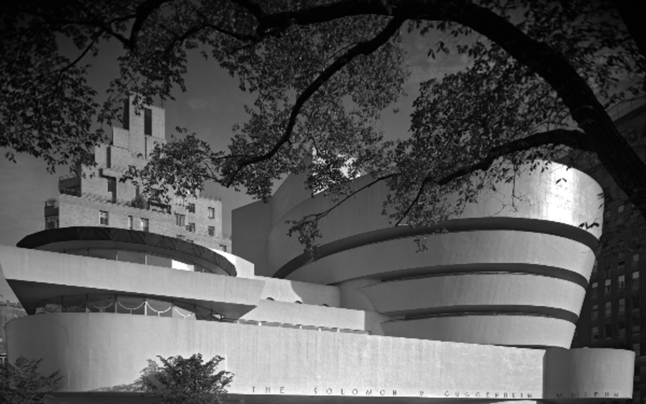 THOROUGHLY MODERN: Ezra Stoller's stunning 1959 silver gelatin print of the Guggenheim Museum, designed by renowned architect Frank Lloyd Wright, New York.