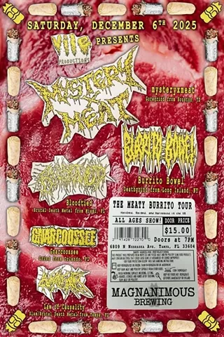 Image: Mysteryxmeat, Burrito Bowel, Bloodtied, Gnarcoossee, Law of Causality
