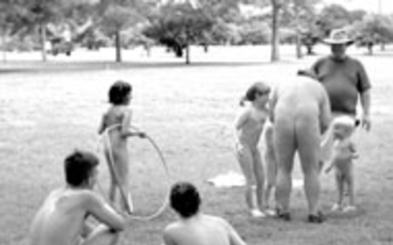 GROWING UP NUDE: Many youth campers say 
    theyve grown up in nudist families, so being with other 
    naked people  of all shapes and sizes  doesnt 
    seem strange to them.