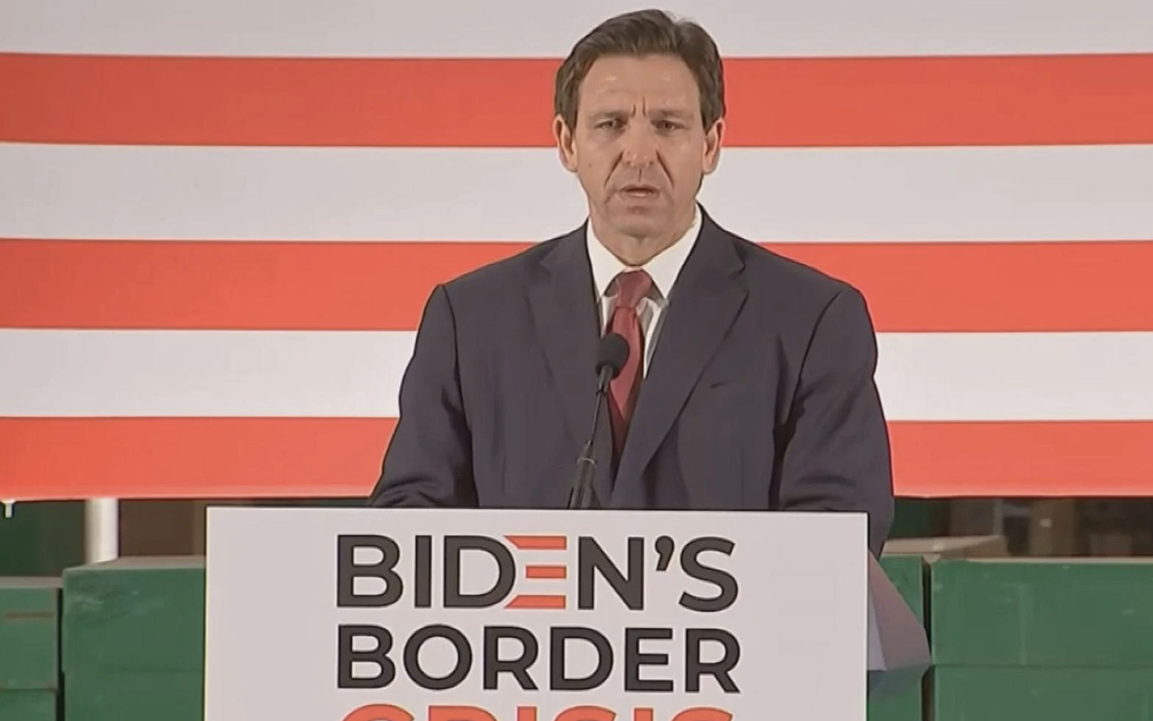 Gov. Ron DeSantis on Wednesday signed an immigration bill during an appearance in Jacksonville.