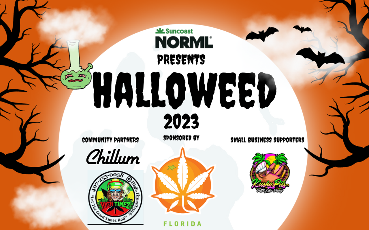 This year's 2023 HalloWEED Costume Party flyer!