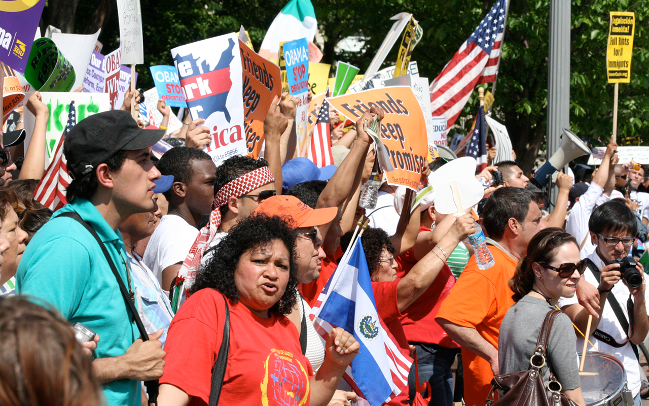A pro-immigration reform rally in D.C. in 2010.
