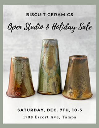 Wood fired bud vases by Jorie Berman