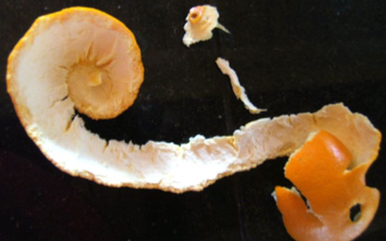 Orange peels for clean air