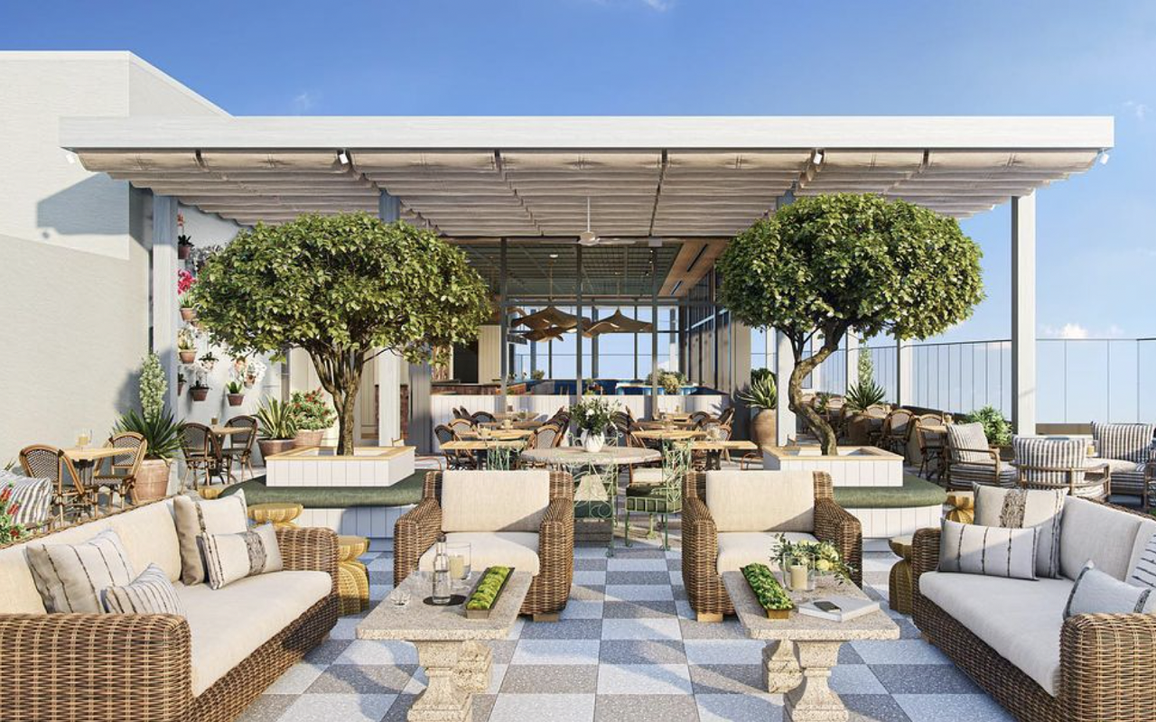 Renderings of new rooftop bar and restaurant Casa Cami.