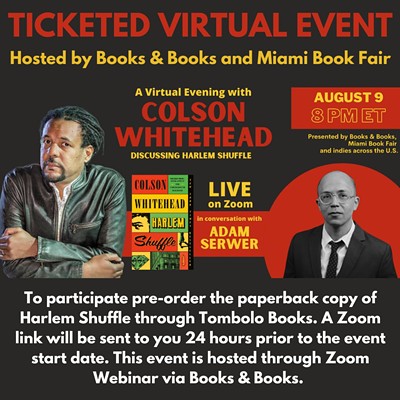 Virtual Evening with Colson Whitehead