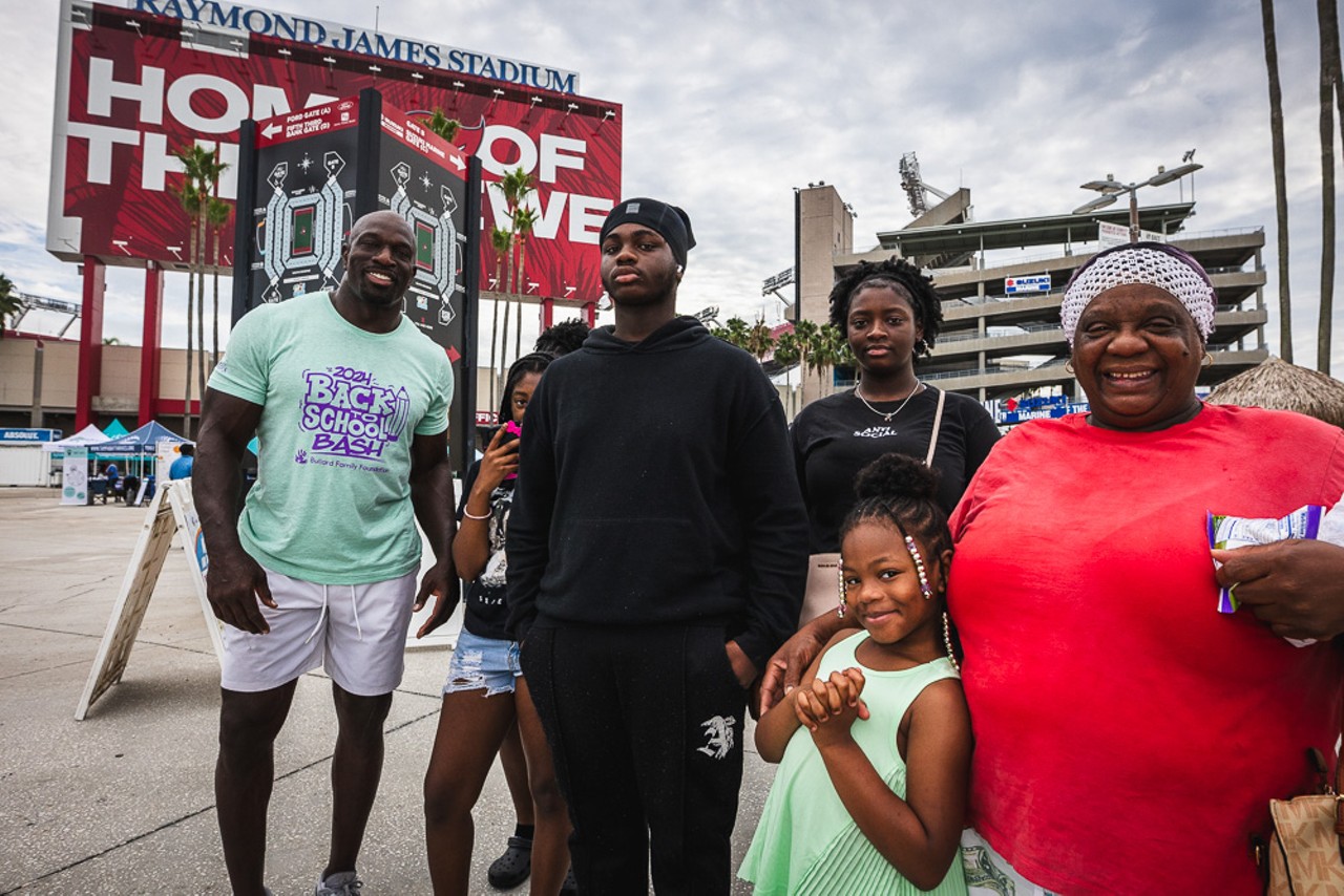 Photo: All the kids getting ready for back-to-school with Tampa’s WWE superstar Titus O’Neil