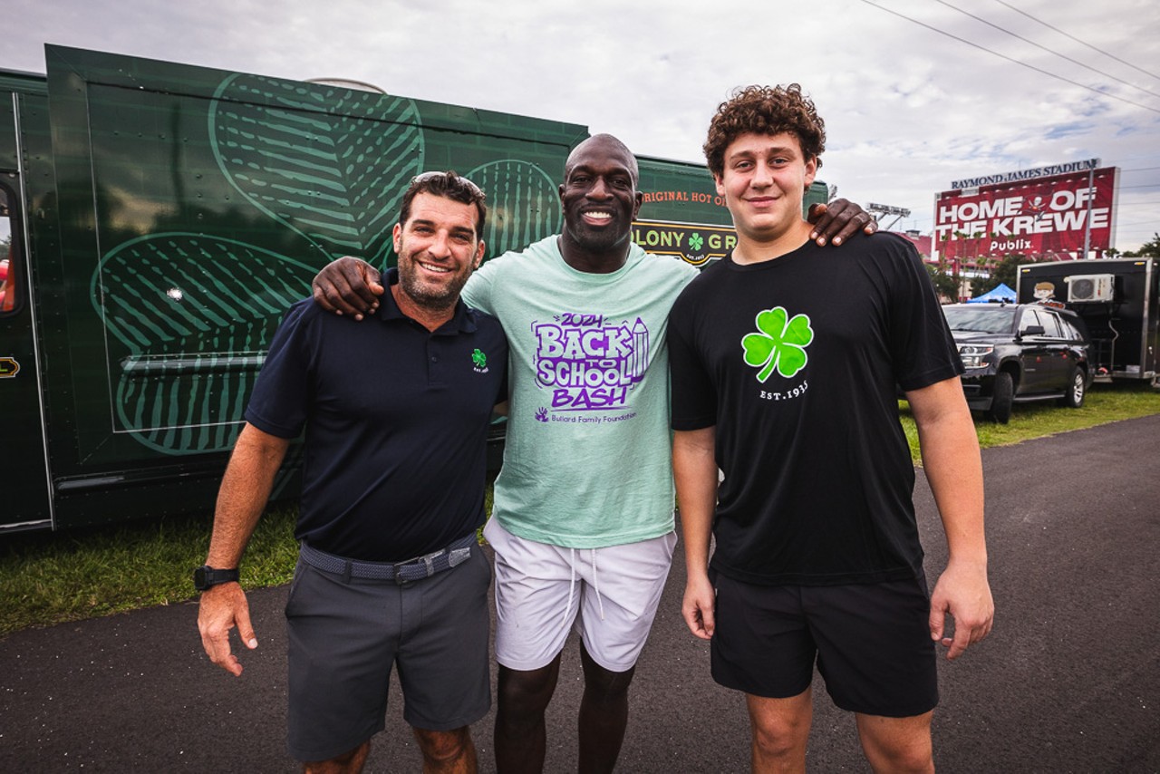 Photo: All the kids getting ready for back-to-school with Tampa’s WWE superstar Titus O’Neil