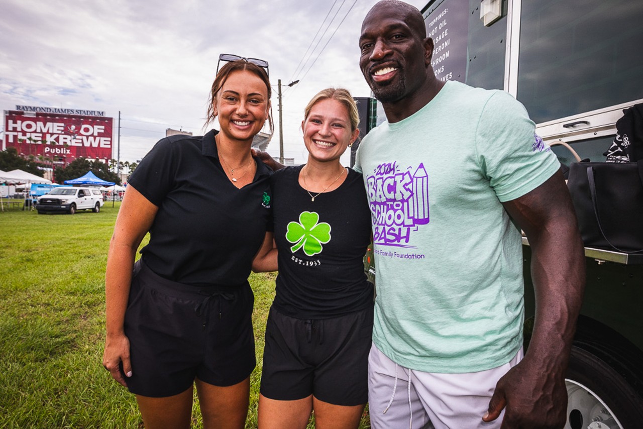 Photo: All the kids getting ready for back-to-school with Tampa’s WWE superstar Titus O’Neil