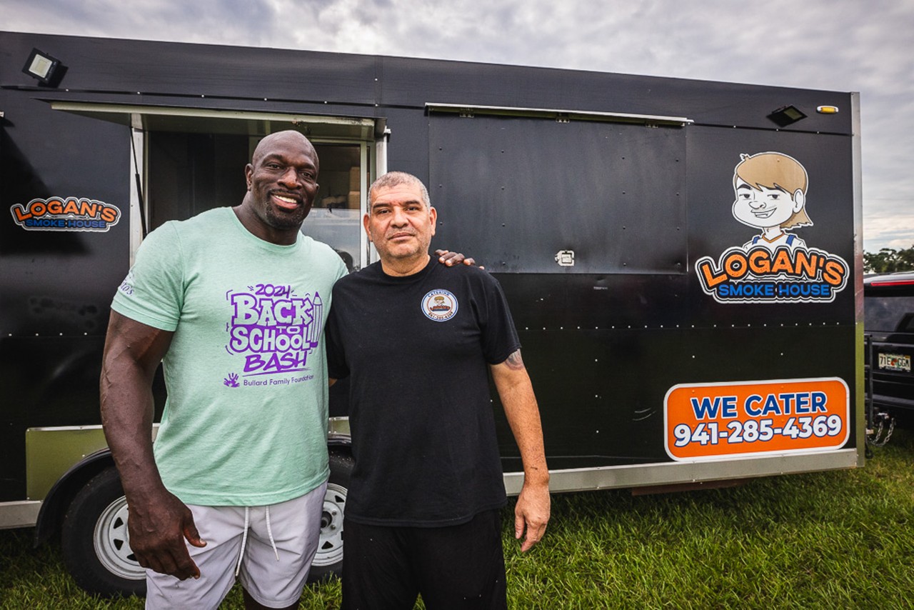 Photo: All the kids getting ready for back-to-school with Tampa’s WWE superstar Titus O’Neil