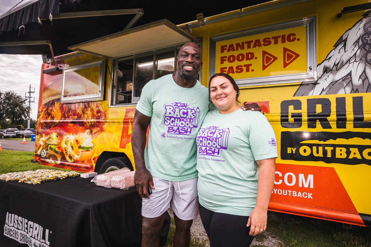 Photo: All the kids getting ready for back-to-school with Tampa’s WWE superstar Titus O’Neil