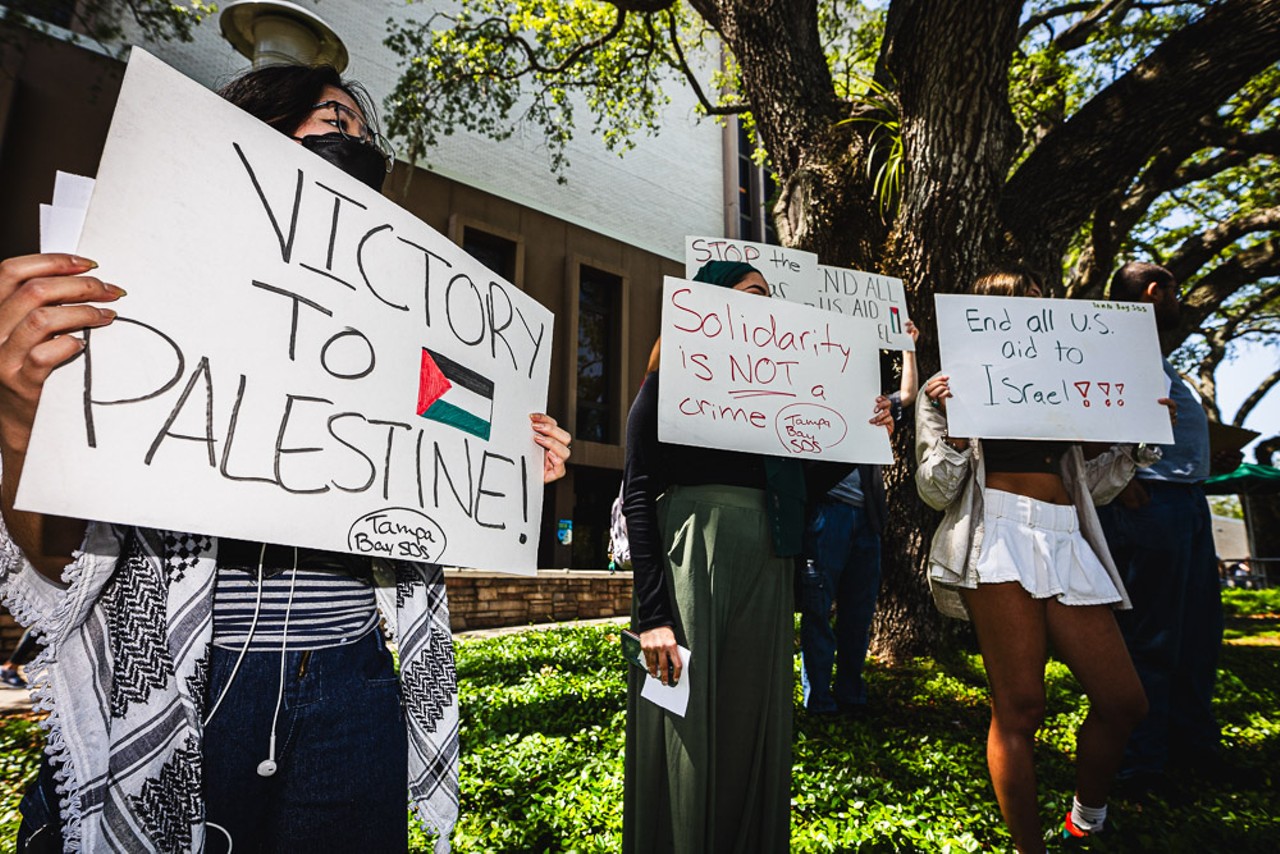Photos: Ahead of Biden’s visit to Tampa, USF students continue calls to end US military aid to Israel