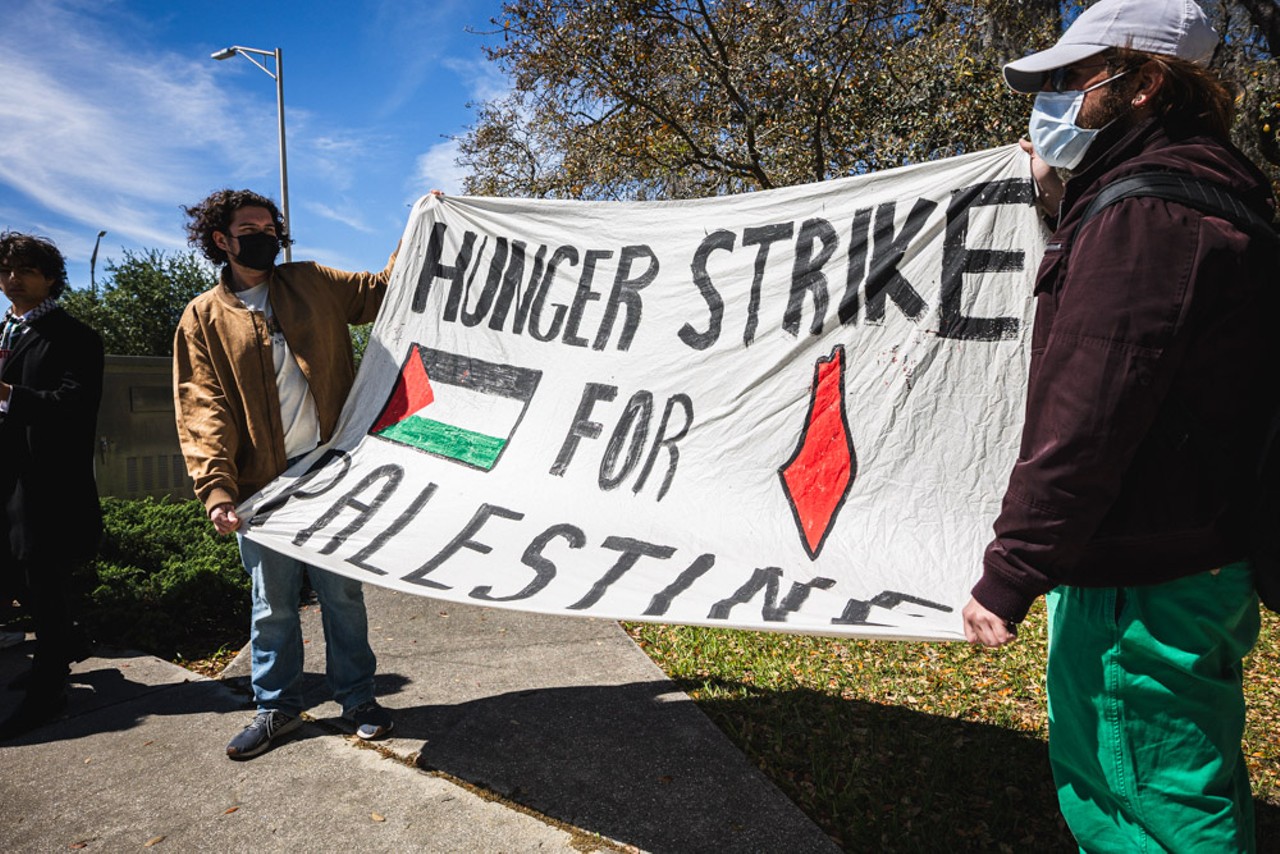 Photos: Amid hunger strike, students demand University of South Florida divest from companies supporting the Israeli military