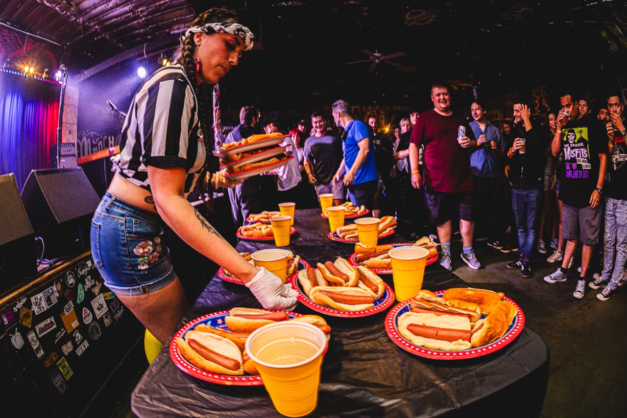 Photos: At Crowbar, Christian Restrepo repeats as Tampa’s Hot Dog Party champ