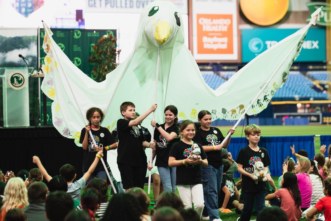 Photos: Dr. Jane Goodall takes the field, talks conservation, at St. Pete's Tropicana Field