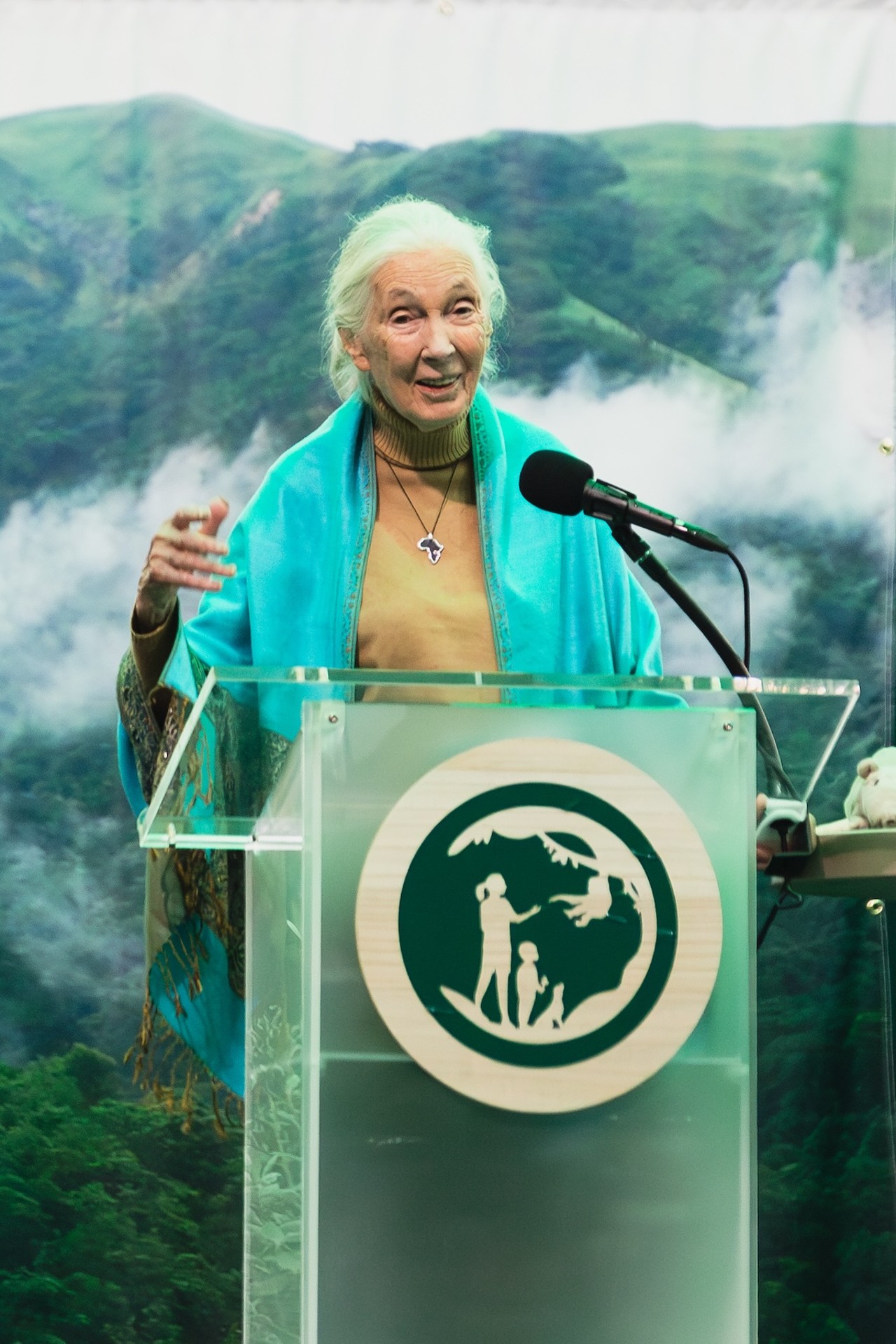 Photos: Dr. Jane Goodall takes the field, talks conservation, at St. Pete's Tropicana Field