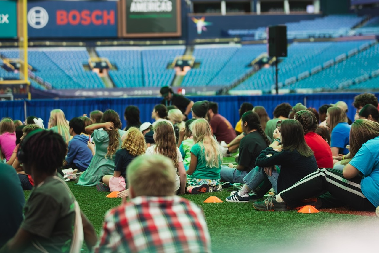 Photos: Dr. Jane Goodall takes the field, talks conservation, at St. Pete's Tropicana Field