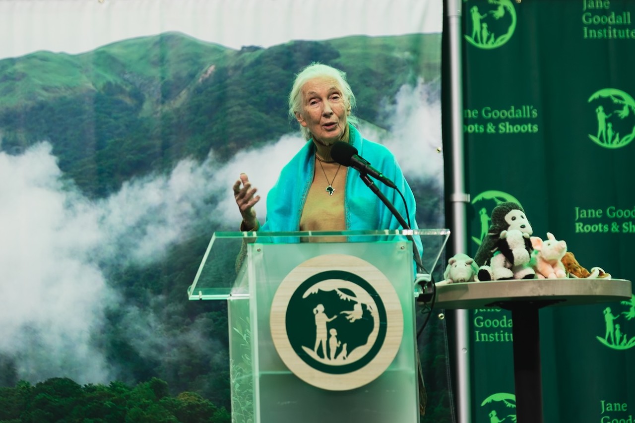 Photos: Dr. Jane Goodall takes the field, talks conservation, at St. Pete's Tropicana Field